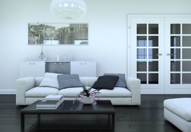 modern iç tasarıma daire