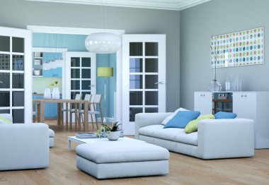 modern iç tasarıma daire