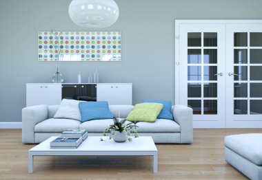 modern iç tasarıma daire