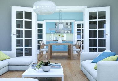 modern iç tasarıma daire