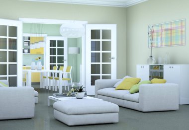 modern iç tasarıma daire