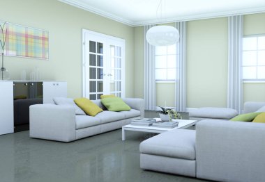 modern iç tasarıma daire