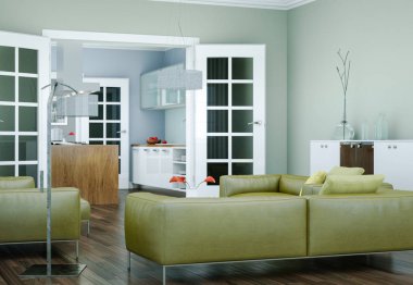 modern iç tasarıma daire