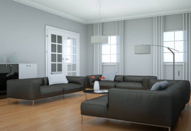 modern iç tasarıma daire