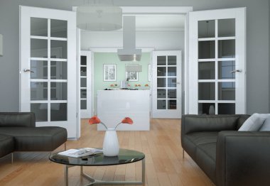 modern iç tasarıma daire