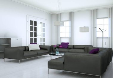 modern iç tasarıma daire