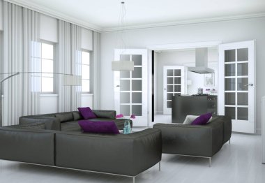 modern iç tasarıma daire