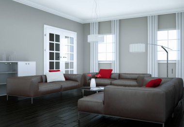 modern iç tasarıma daire