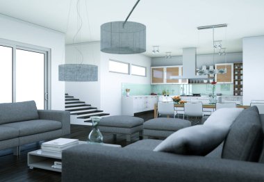 modern iç tasarıma daire