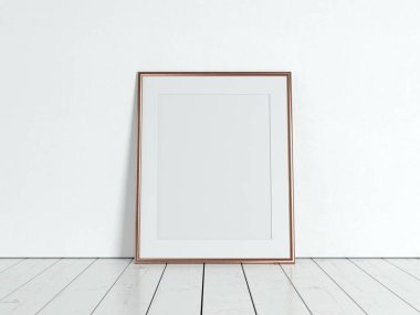 Afiş ürün tasarımı mockup tarz. Boş çerçeve mockup.