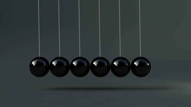 Animação do berço de newtons preto — Vídeo de Stock