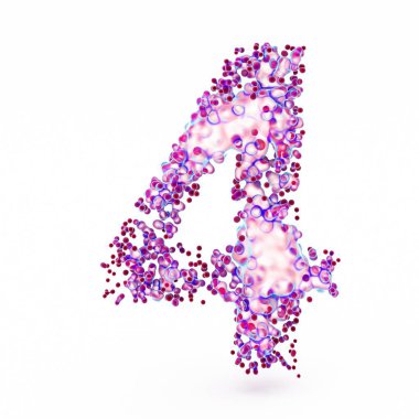 Soyut biyolojik doku ile 3D sayı 4