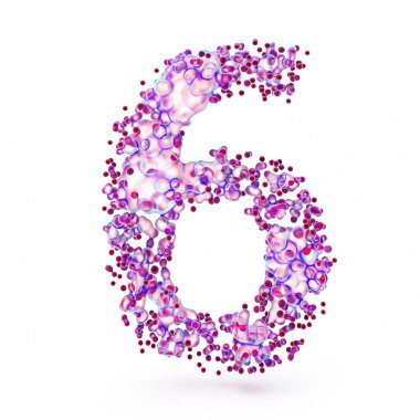 Soyut biyolojik doku ile 3D numarası 6