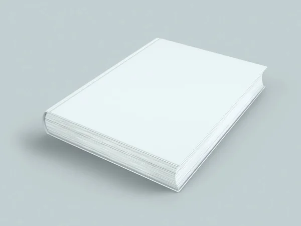 Plantilla de libro de tapa dura en blanco sobre fondo en blanco — Foto de Stock