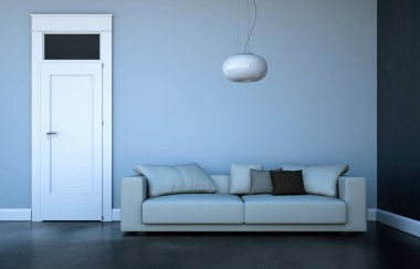 İç tasarım parlak oda kanepe