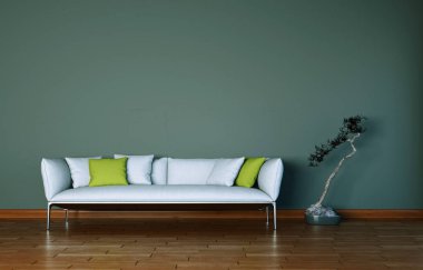 İç tasarım modern parlak oda kanepe