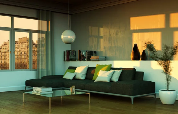 İç tasarım modern oda kanepe