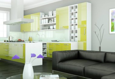 modern iç tasarıma daire