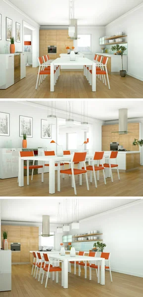 Üç renk değişimleri modern loft iç tasarım