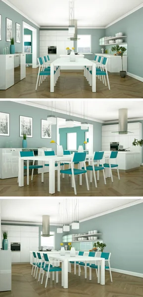 Üç renk değişimleri modern loft iç tasarım