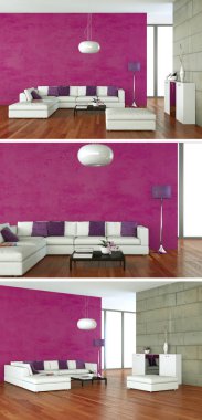 Modern iç çatı tasarım üç kez bakıldı