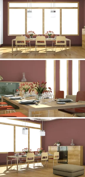 Modern iç çatı tasarım üç kez bakıldı