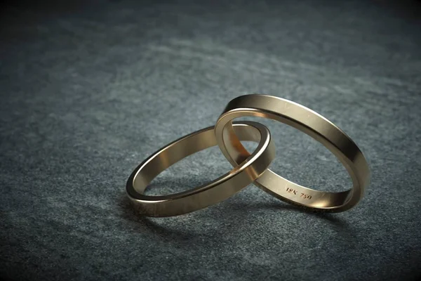 Golden ring isolated in the closeup — Stock Photo, Image