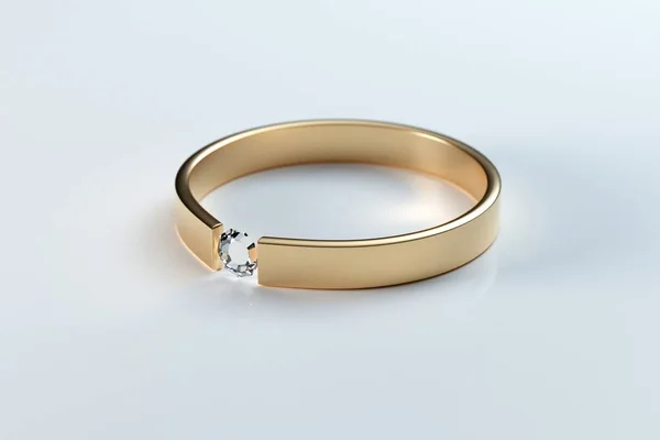 Золотое кольцо, выделенное крупным планом — стоковое фото