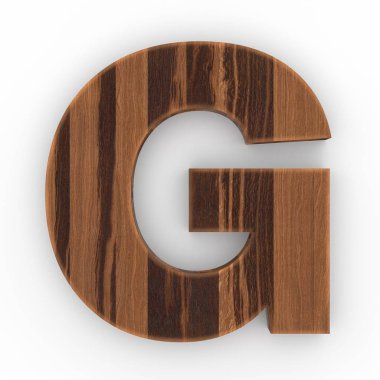 Ahşap mektup üzerinde beyaz izole 3d resimde arka plan