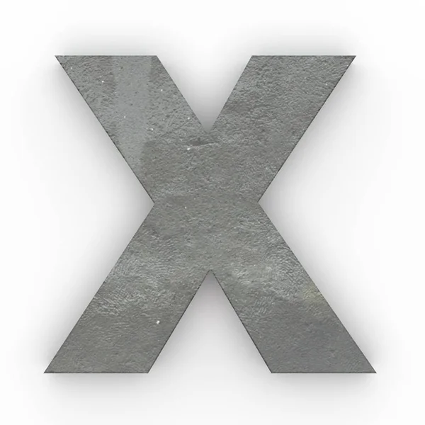 Concrete letter X isolated on white background — Stock Photo, Image