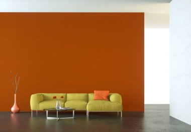 İç tasarım modern parlak oda kanepe