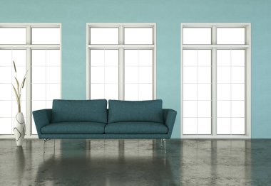 İç tasarım modern parlak oda kanepe