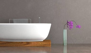 Modern parlak banyo iç tasarım