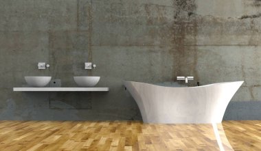 Modern parlak banyo iç tasarım