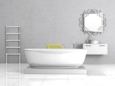 Modern parlak banyo iç tasarım