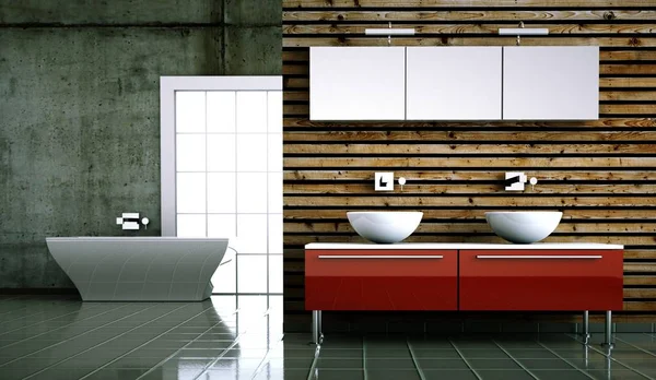 Modern parlak banyo iç tasarım