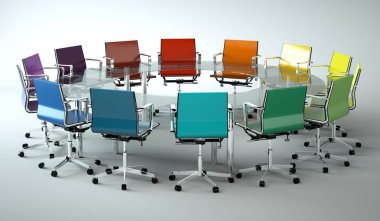 Modern konferans roung tablo iç tasarım
