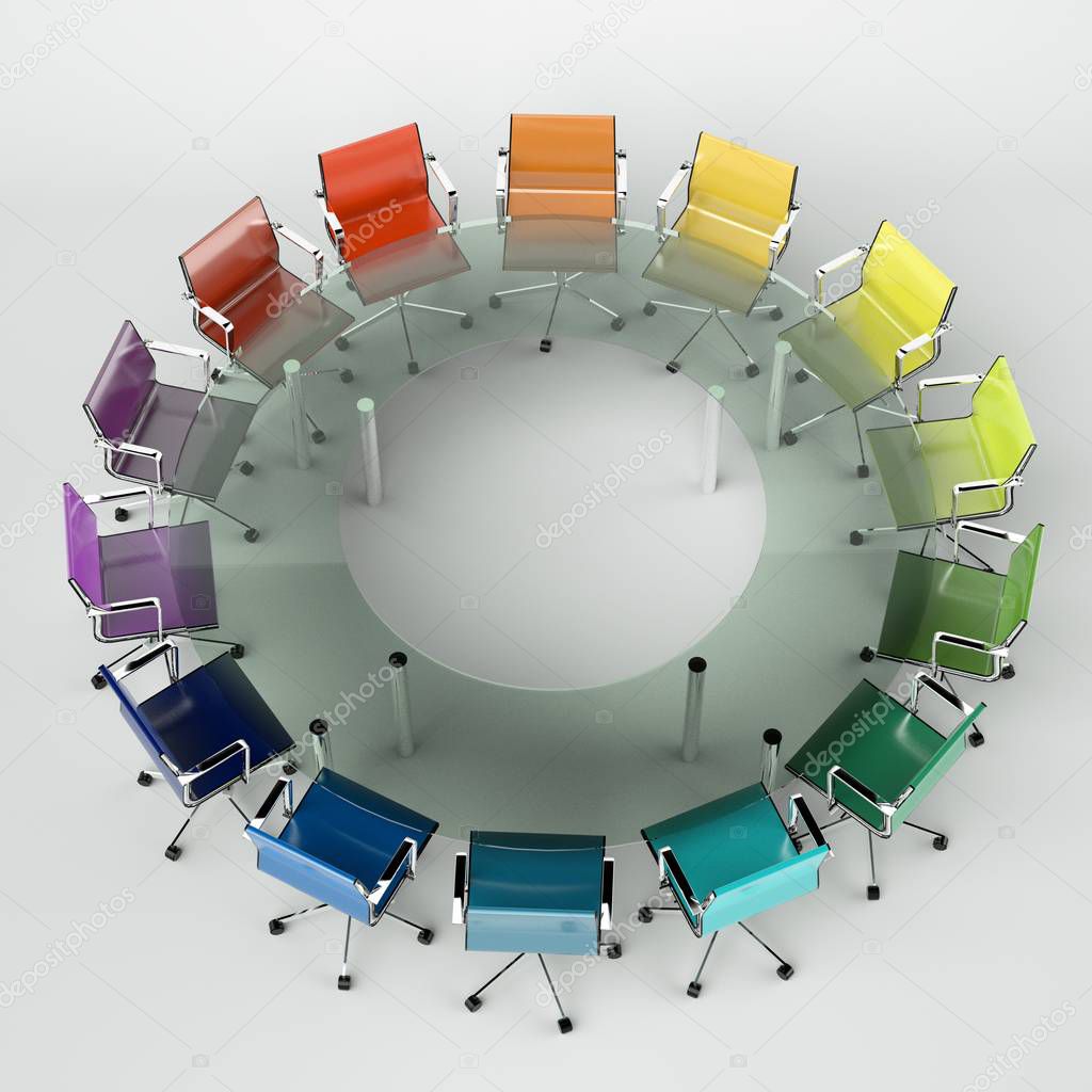Modern conference roung table interior design