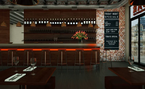 turuncu kahve Restoran ahşap mobilya ile kapalı