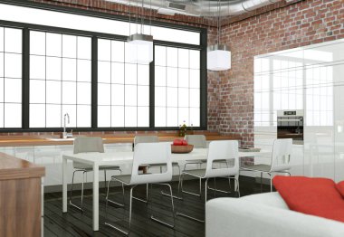 Modern parlak yaşam iç tasarım kanepeler ile Oda ve stonewall