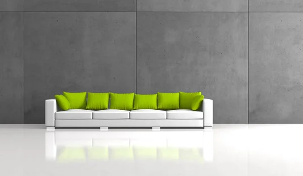 Interior Design Modern Bright Room White Sofa Illustration — Stock Photo, Image