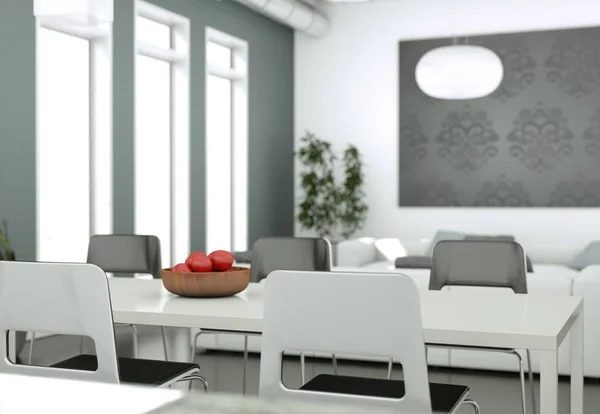 소파와 회색 벽 현대 밝은 거실 인테리어 디자인 — 스톡 사진