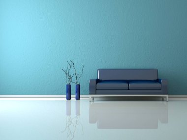 İç tasarım modern parlak oda kanepe