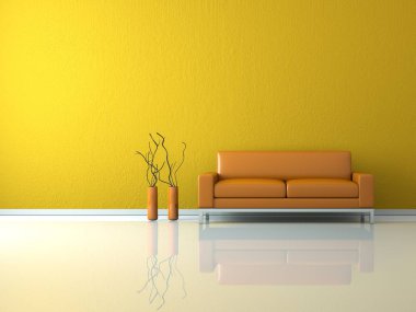 İç tasarım modern parlak oda kanepe