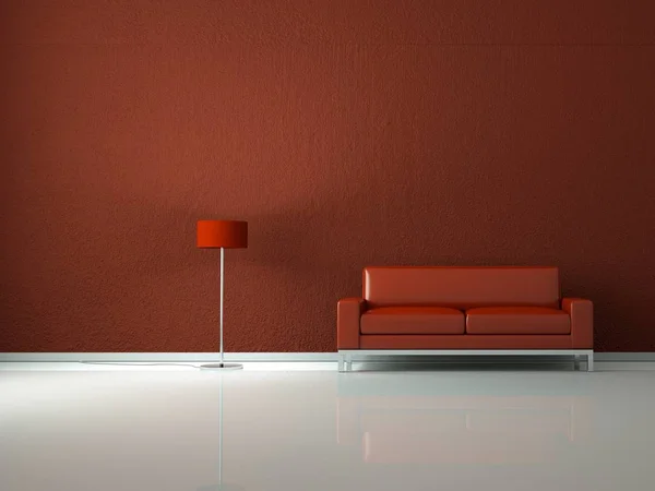 Interior design moderno camera luminosa con divano — Foto Stock