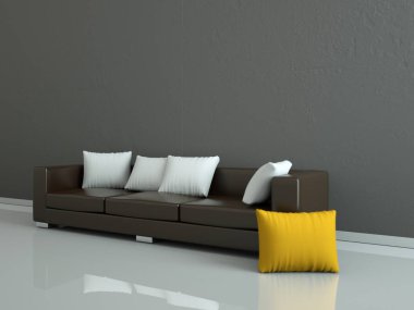 İç tasarım modern parlak oda kanepe