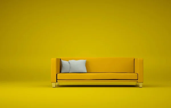 Interior desain modern ruang cerah dengan sofa — Stok Foto