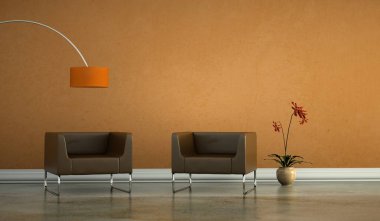 İç tasarım modern parlak Oda koltuk