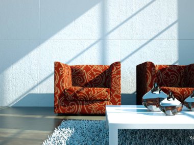 İç tasarım modern parlak Oda koltuk