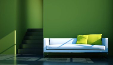 İç tasarım modern parlak oda kanepe